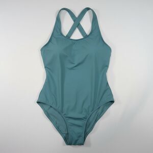 Andie The Tulum One Piece Swim Suit Size 16 NEW NWT Full Coverage Blue XL